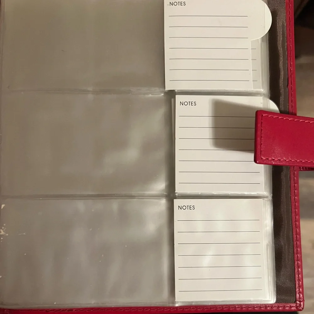 Franklin Covey Red Leather Card holder